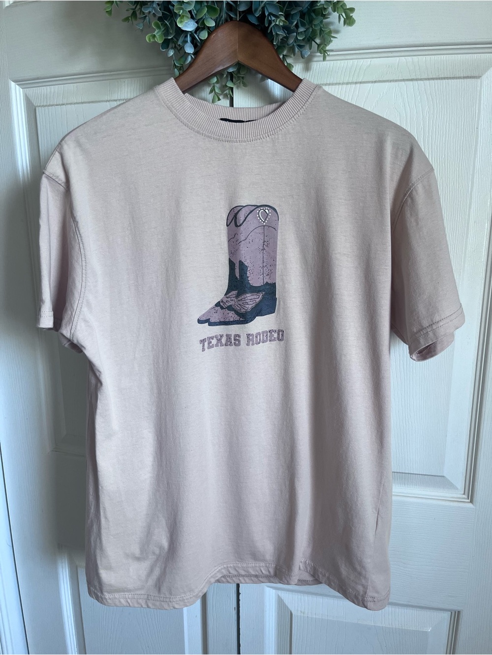 Nasty Gal Texas Rodeo Graphic Tee Dusty Pink